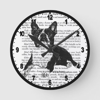 BOSTON BULL TERRIER WALL CLOCK ARA ARTIST