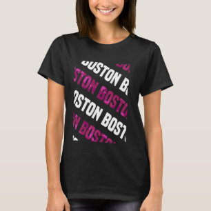 Boston Camo Pattern Pink Camouflage T-Shirt