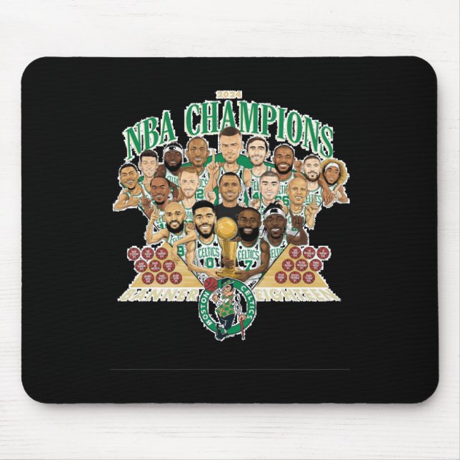 Boston Celtics Banner 18 (team Exclusive) Relaxed  Mouse Mat (Front)