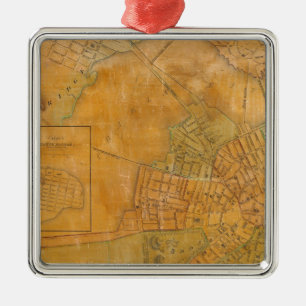 Boston, Charlestown, Cambridge, Massachusetts Metal Tree Decoration