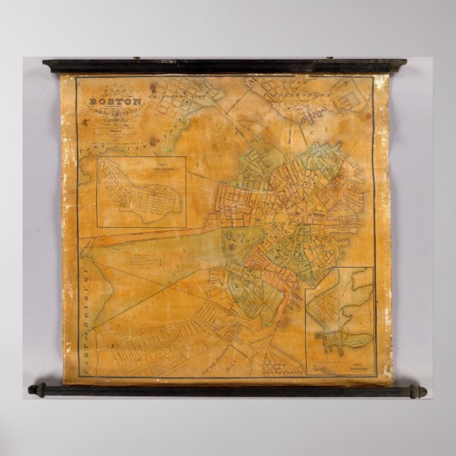 Boston, Charlestown, Cambridge, Massachusetts Poster (Front)