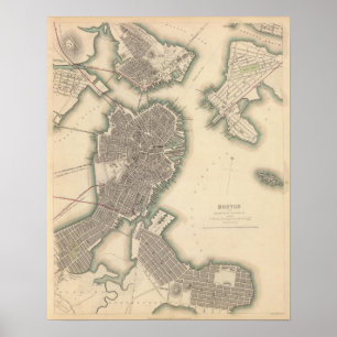Boston, Charlestown, Roxbury Poster