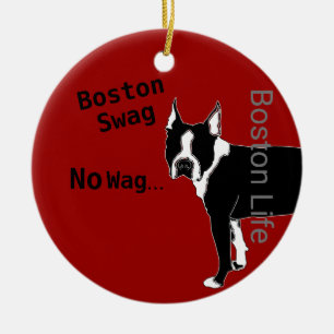 Boston Christmas Ornament