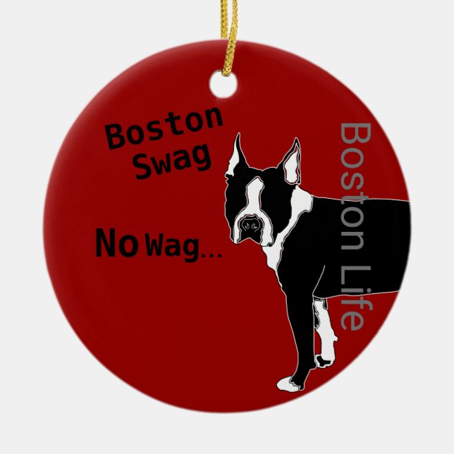 Boston Christmas Ornament (Front)