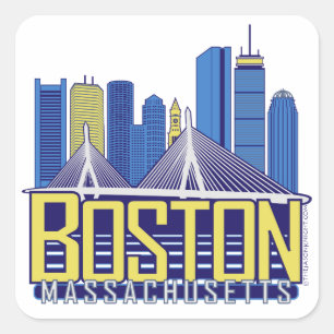 Boston City Colours Square Sticker