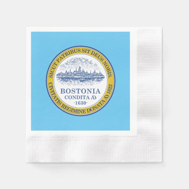 Boston city flag napkin (Front)