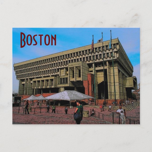 Boston City Hall Postcard (Front)