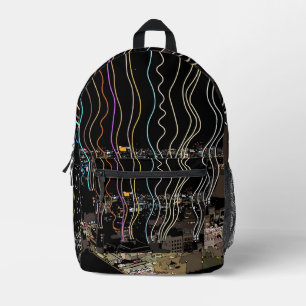 Boston City Lights Printed Backpack