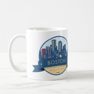 Boston City Skyline, boston ma skyline Coffee Mug