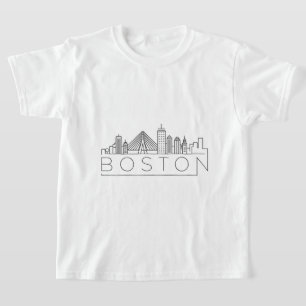 Boston City Skyline, boston ma skyline T-Shirt