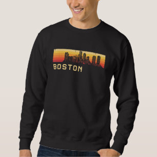 Boston City Skyline Massachusetts USA Souvenir Ret Sweatshirt