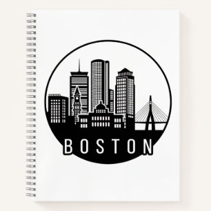 Boston City Skyline Notebook
