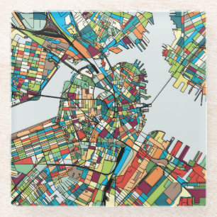 Boston City USA Glass Coaster