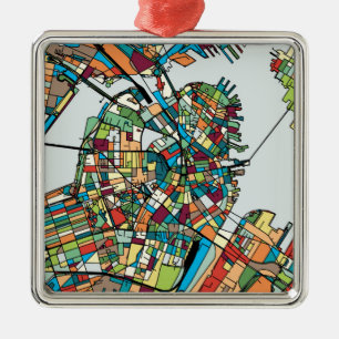 Boston City USA Metal Tree Decoration