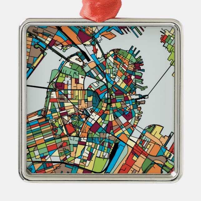 Boston City USA Metal Tree Decoration (Front)