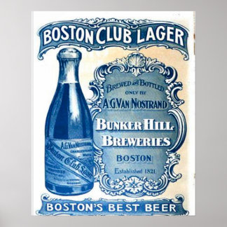 Boston Club Lager, A.G. Van Nostrand, Poster