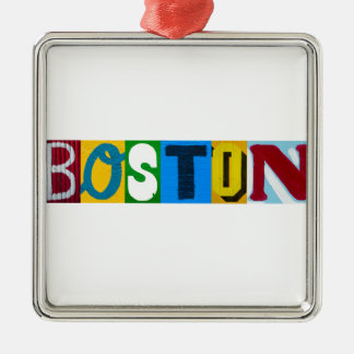Boston Colourful  Letters Metal Tree Decoration