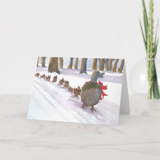 Boston Common Ducks Dressed Up Holiday Card