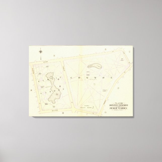 Boston Common, Public Garden Canvas Print (Front)