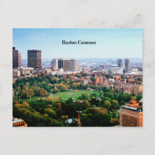 Boston Common, public park, Postcard