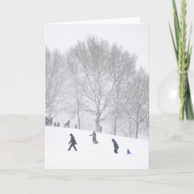 Boston common snowstorm card (Front)