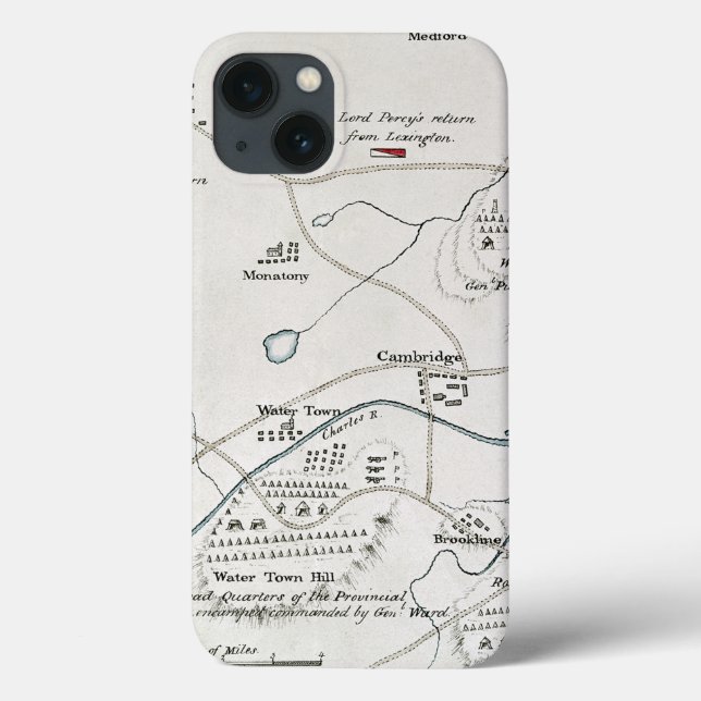 BOSTON-CONCORD MAP, 1775 Case-Mate iPhone CASE (Back)