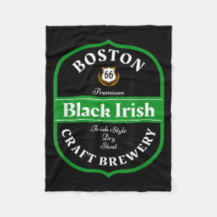 Boston Craft Brewery Boston Black Irish Stout Nove Fleece Blanket