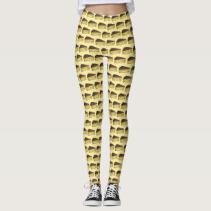 Boston Cream Creme Pie Slice Foodie Massachusetts Leggings
