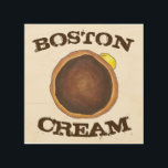 BOSTON CREAM Doughnut Doughnut Breakfast Food Deco Wood Wall Art<br><div class="desc">Wall art features an original marker illustration of a delicious Boston cream doughnut. Perfect for decorating any kitchen or restaurant! Coordinating food and drink designs available. Don't see what you're looking for? Need help with customisation? Click "rebeccaheartsny" (upper right corner) then "contact this designer" to have something created just for...</div>