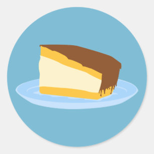 Boston Cream Pie Classic Round Sticker
