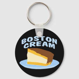 Boston Cream Pie Key Ring