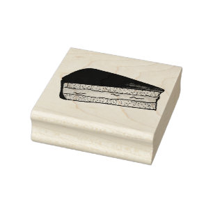 Boston Cream Pie Slice Baking Dessert Foodie Stamp