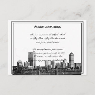 Boston Destination Wedding Accomodations Enclosure Card