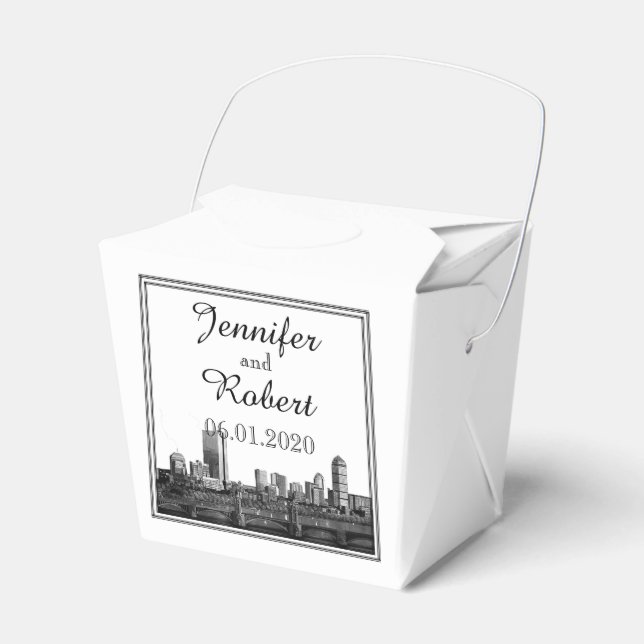 Boston Destination Wedding Favour Box (Front Side)