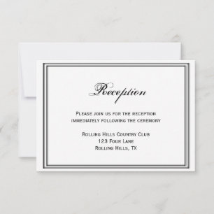 Boston Destination Wedding Reception Invitation