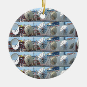 Boston Dish Antenna Internet TV communication hub Ceramic Tree Decoration