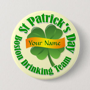 Boston drinking team St Patrick's 7.5 Cm Round Badge