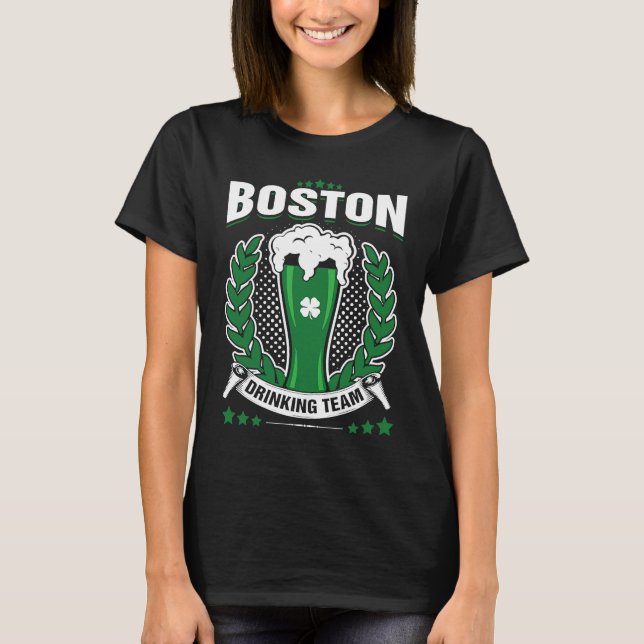 Boston Drinking Team St Patrick's Day T-Shirt (Front)