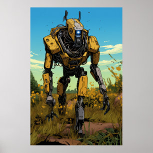 Boston Dynamics Robot in Hot Prairie Poster