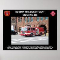 Boston Fire Dept. Engine-33 Poster