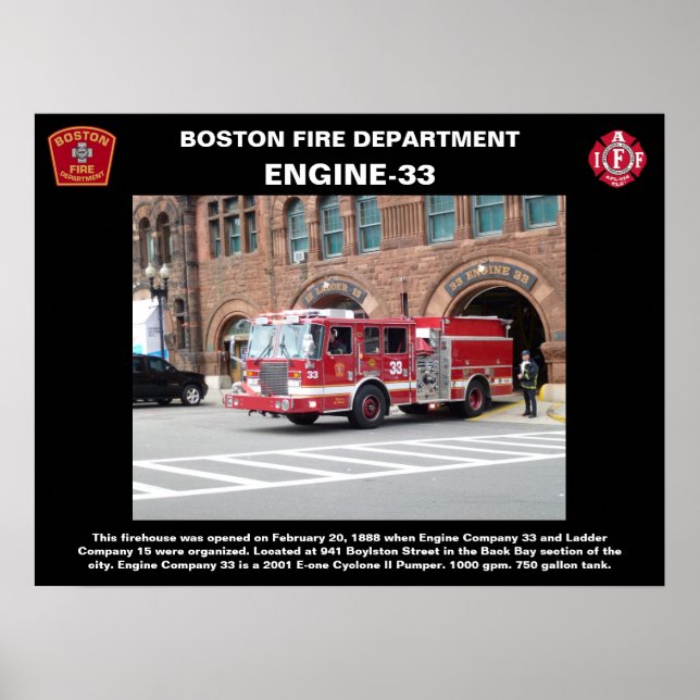 Boston Fire Dept. Engine-33 Poster (Front)