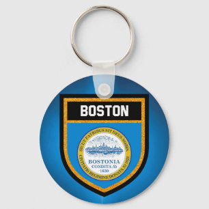 Boston Flag Key Ring