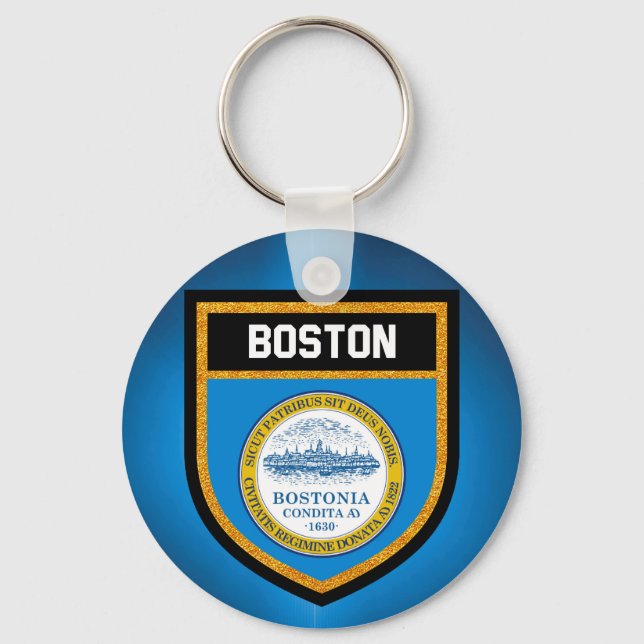 Boston Flag Key Ring (Front)