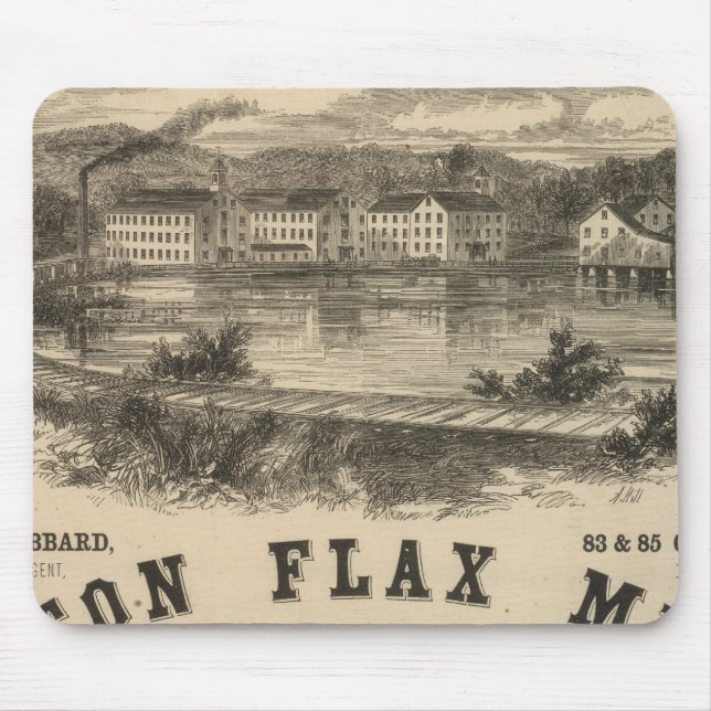 Boston Flax Mills Mouse Mat (Front)