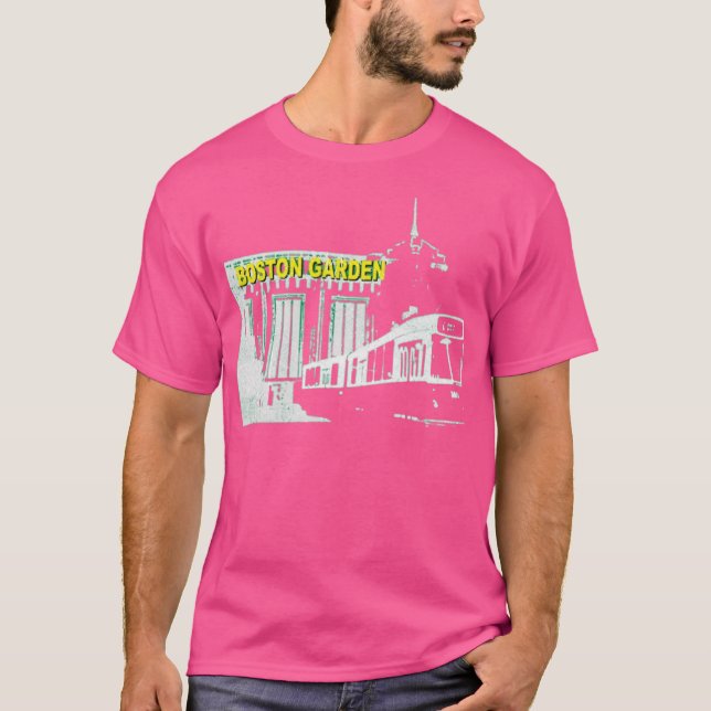Boston Garden Old School T-Shirt - Boston, MA Mens (Front)