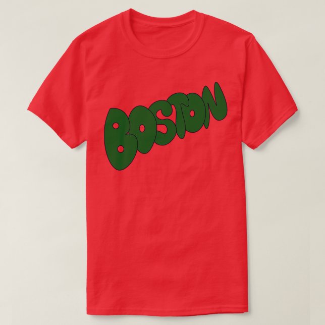 Boston Green Bubbles TShirt (Design Front)