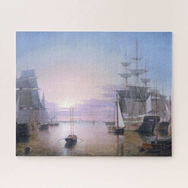 Boston Harbour 1850 Jigsaw Puzzle (Horizontal)