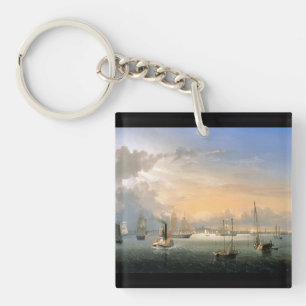 Boston Harbour 1854 Key Ring
