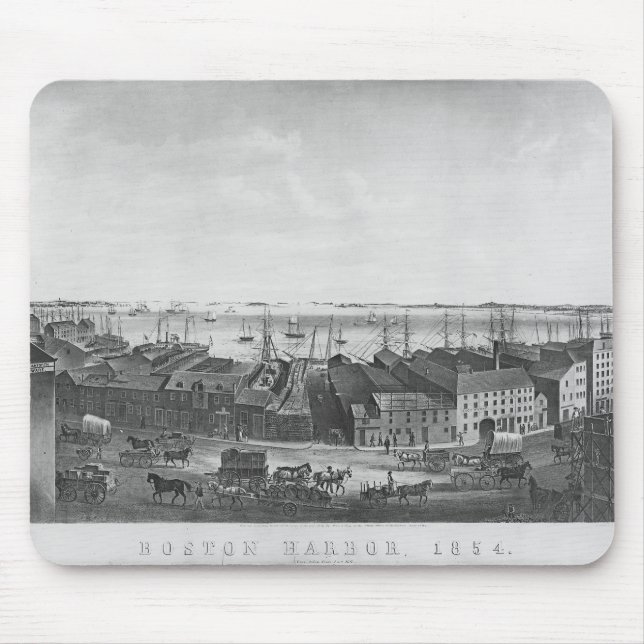 Boston Harbour, 1854 Mouse Mat (Front)