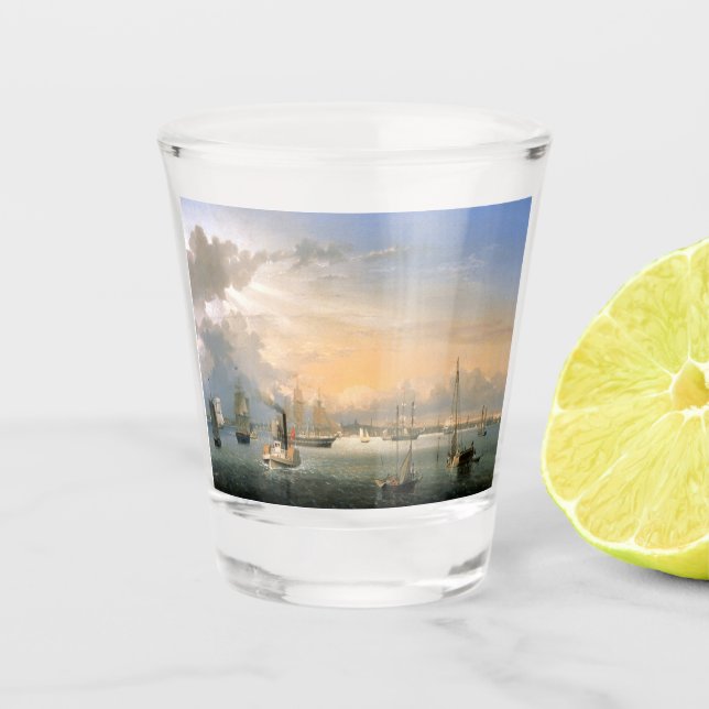 Boston Harbour 1854 Shot Glass (Front)